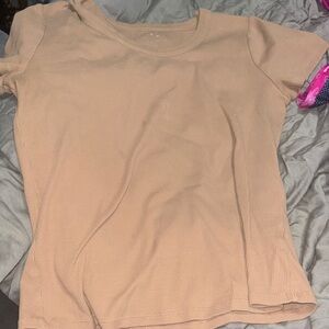 Casual Tan Short Sleeve Tee